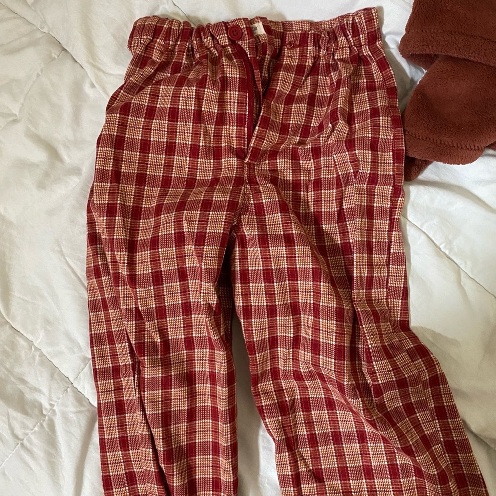 red checkered stretchy brandy pants!
